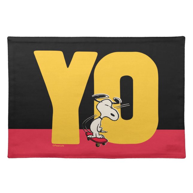 Peanuts | Snoopy YO Skateboard Cloth Placemat (Front)