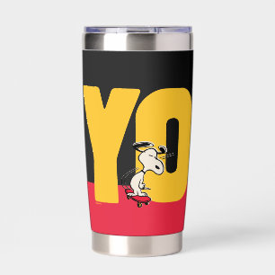 Peanuts   Snoopy YO Skateboard Insulated Tumbler