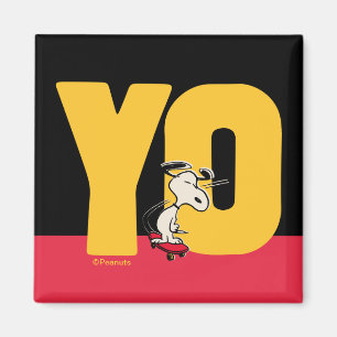 Peanuts Snoopy YO Skateboard Magnet