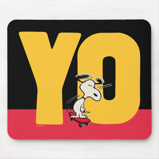 Peanuts | Snoopy YO Skateboard Mouse Pad (Front)