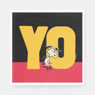 Peanuts Snoopy YO Skateboard Napkins