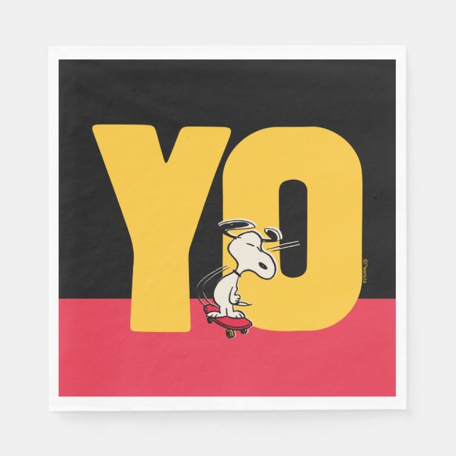 Peanuts | Snoopy YO Skateboard Napkins (Front)