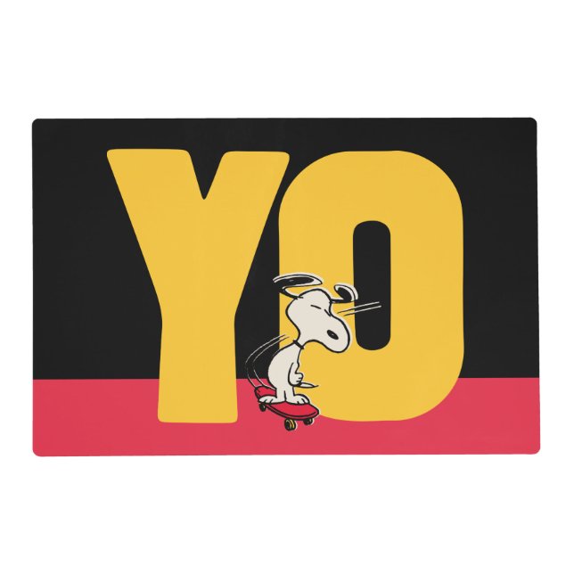 Peanuts | Snoopy YO Skateboard Placemat (Front)