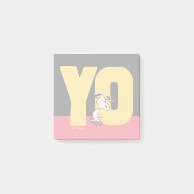 Peanuts | Snoopy YO Skateboard Post-it Notes (Front)