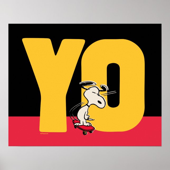 Peanuts | Snoopy YO Skateboard Poster (Front)