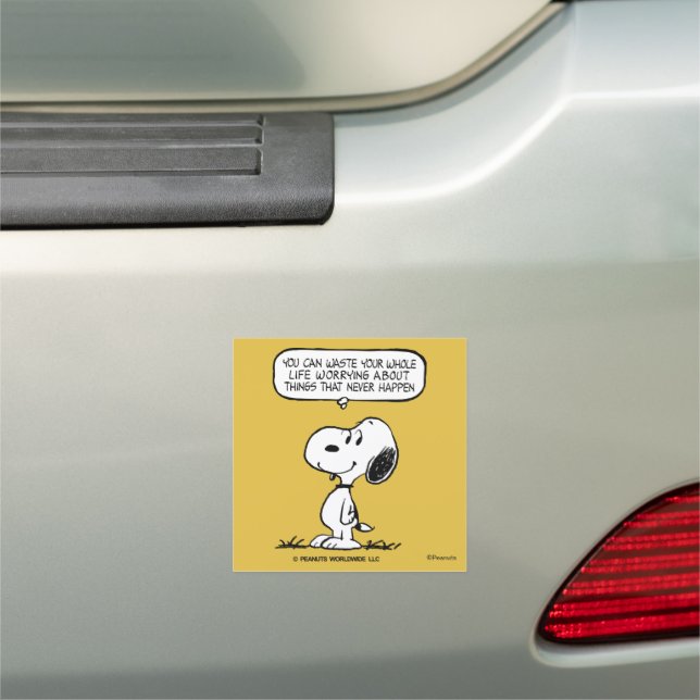 Peanuts | Snoopy You Can't Waist Your Whole Life Car Magnet (In Situ)