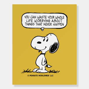 Peanuts Snoopy You Can't Waist Your Whole Life Foam Board