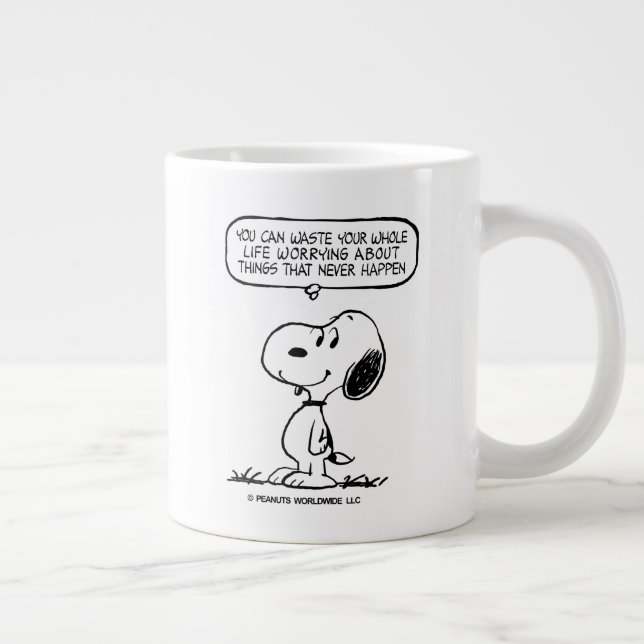 Peanuts | Snoopy You Can't Waist Your Whole Life Giant Coffee Mug (Right)
