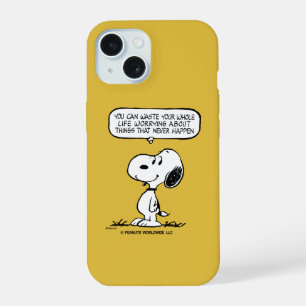 Peanuts Snoopy You Can't Waist Your Whole Life iPhone 15 Case