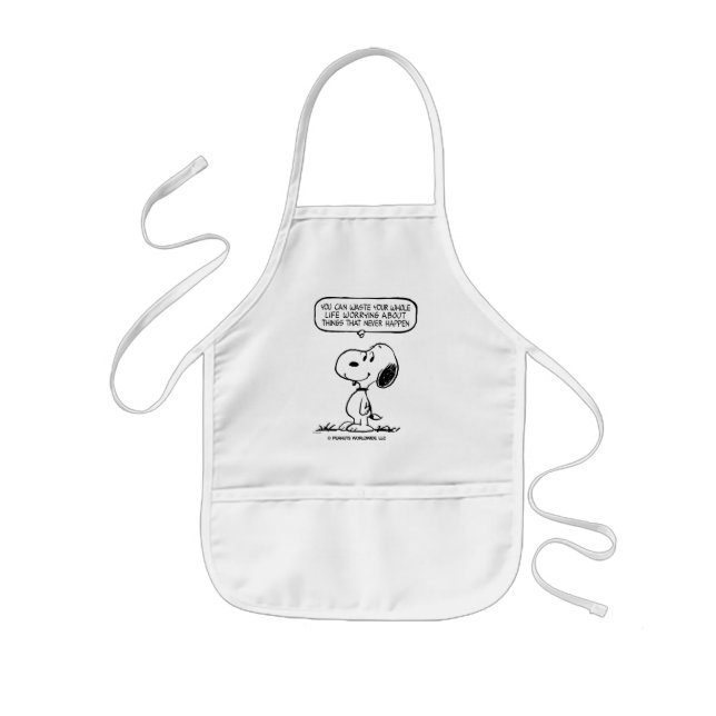 Peanuts | Snoopy You Can't Waist Your Whole Life Kids' Apron (Front)
