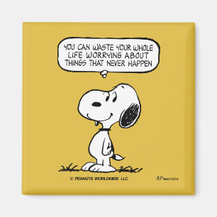 Peanuts Snoopy You Can't Waist Your Whole Life Magnet