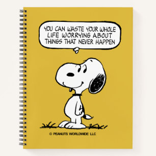 Peanuts   Snoopy You Can't Waist Your Whole Life Notebook