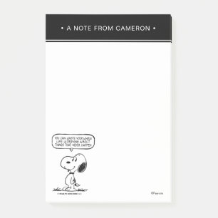 Peanuts Snoopy You Can't Waist Your Whole Life Post-it Notes