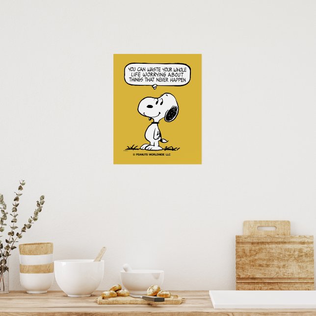 Peanuts | Snoopy You Can't Waist Your Whole Life Poster | Zazzle