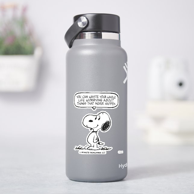Peanuts | Snoopy You Can't Waist Your Whole Life Sticker (HydroFlask)