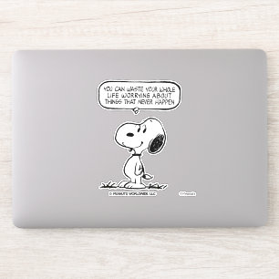 Peanuts   Snoopy You Can't Waist Your Whole Life Sticker