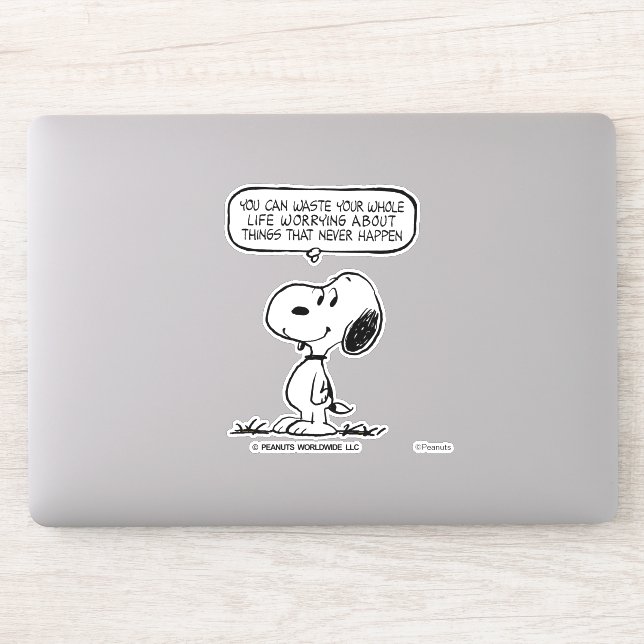 Peanuts | Snoopy You Can't Waist Your Whole Life Sticker (Computer)