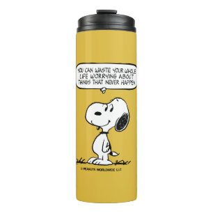 Peanuts Snoopy You Can't Waist Your Whole Life Thermal Tumbler