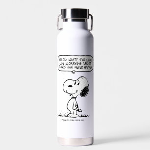 Peanuts   Snoopy You Can't Waist Your Whole Life Water Bottle