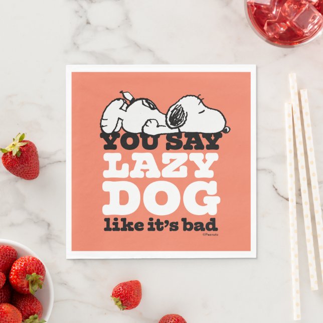 Peanuts | Snoopy You Say Lazy Dog Like It's Bad Napkins (Insitu)