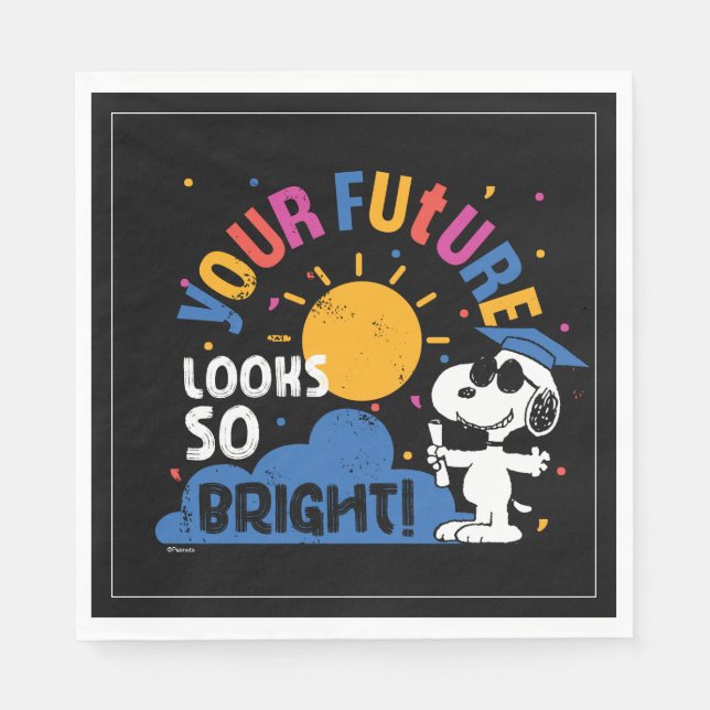 Peanuts Snoopy Your Future Looks So Bright Napkins (Front)