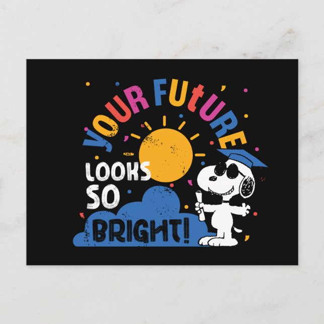 Peanuts Snoopy Your Future Looks So Bright Postcard (Front)