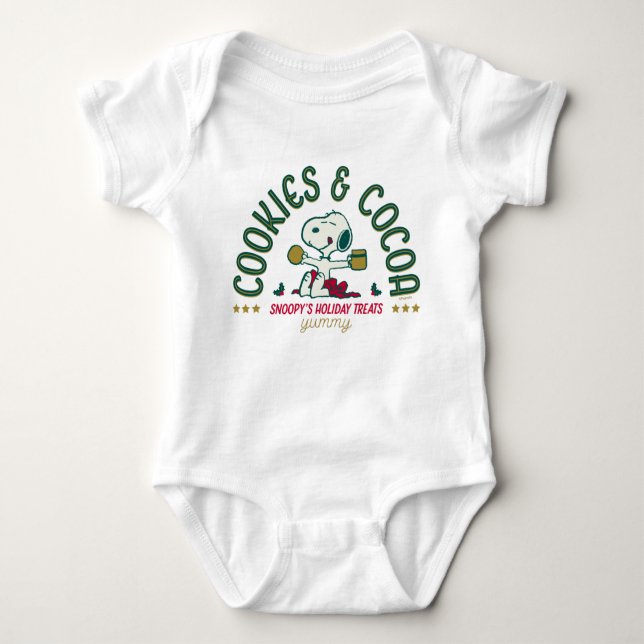 Peanuts | Snoopy's Cookies & Cocoa Baby Bodysuit (Front)
