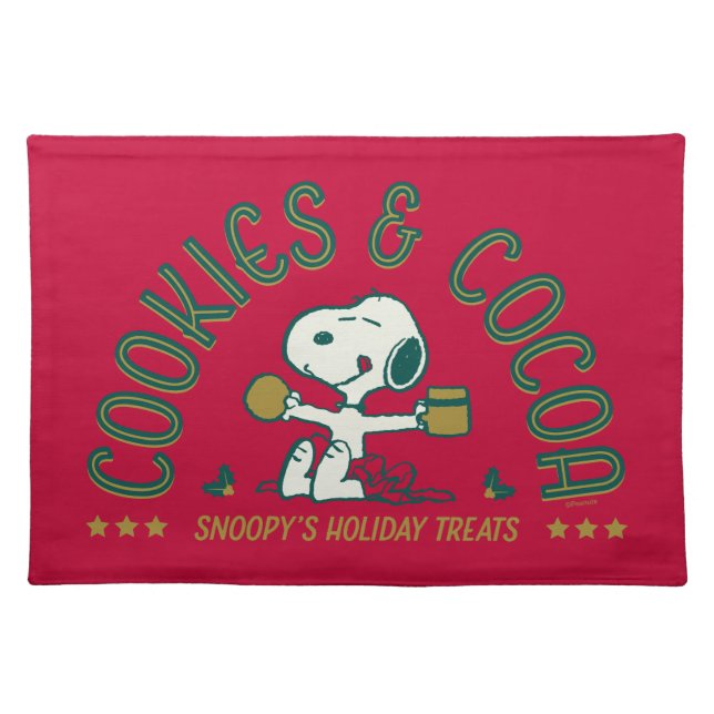Peanuts | Snoopy's Cookies & Cocoa Cloth Placemat (Front)