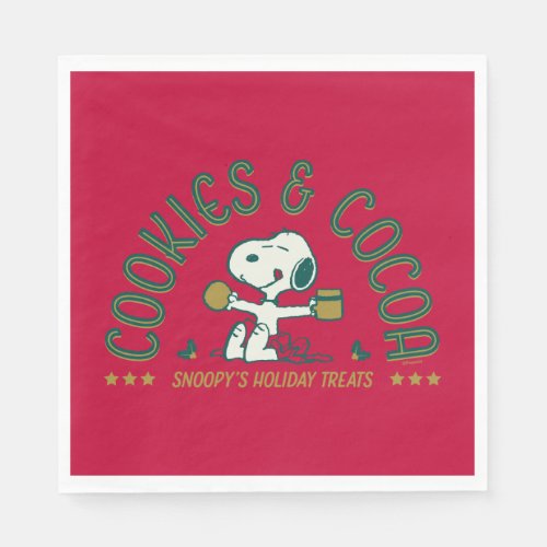 Peanuts  Snoopys Cookies  Cocoa Napkins