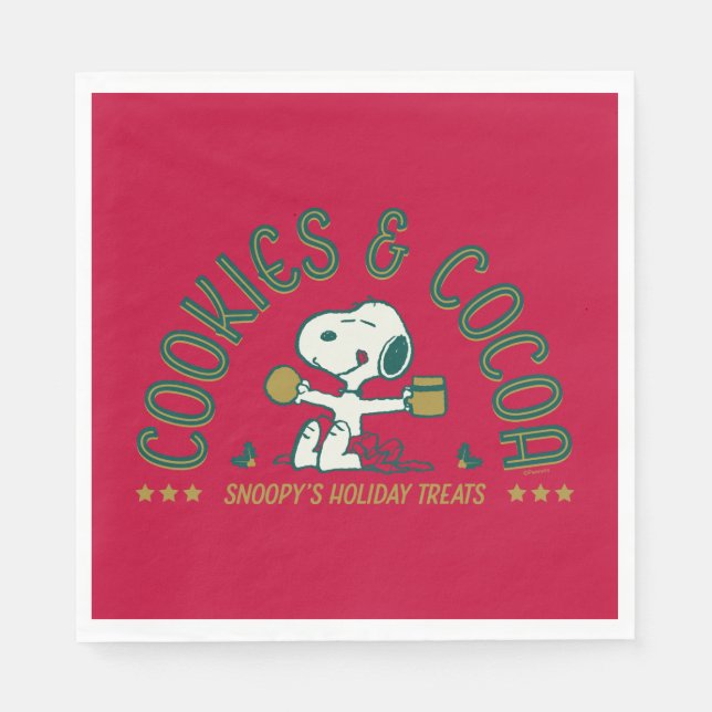Peanuts | Snoopy's Cookies & Cocoa Napkins (Front)