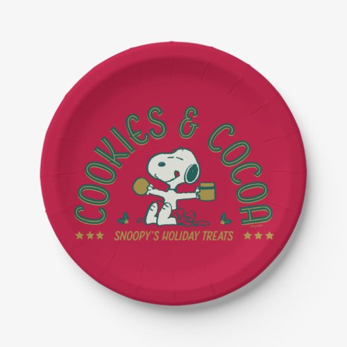 Peanuts  Snoopys Cookies  Cocoa Paper Plates