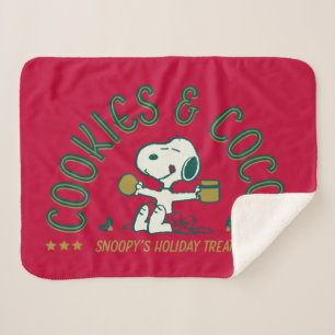 Peanuts Snoopy's Cookies & Cocoa Sherpa Blanket