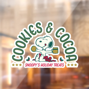 Peanuts   Snoopy's Cookies & Cocoa Window Cling