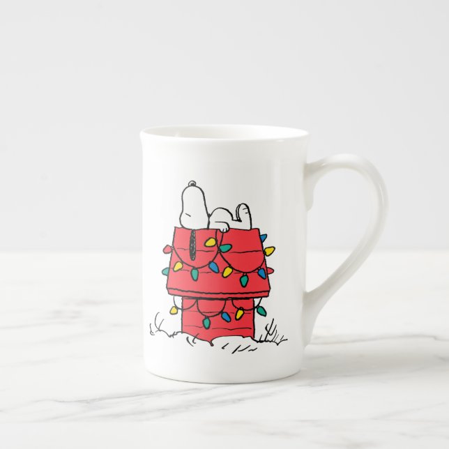Peanuts | Snoopy's Dog House With Lights Bone China Mug (Right)