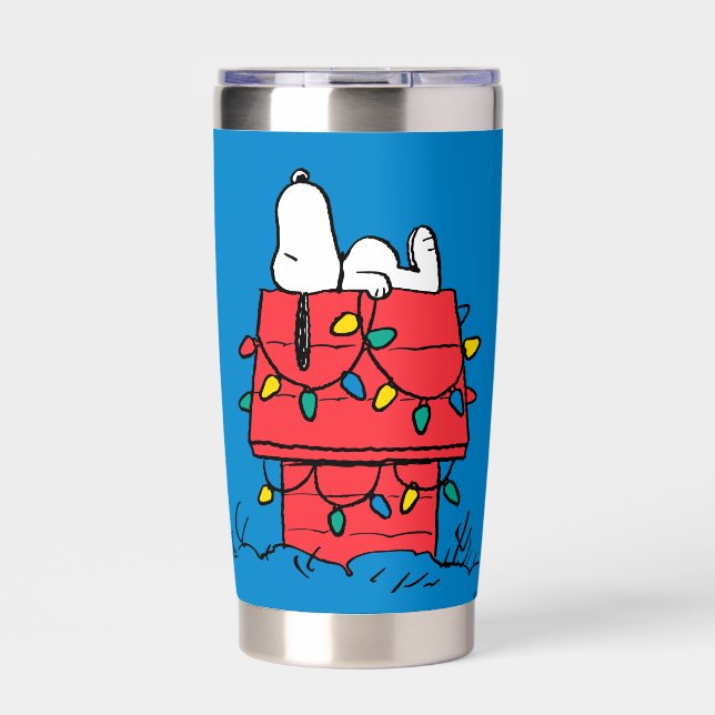 Peanuts | Snoopy's Dog House With Lights Insulated Tumbler (Front)