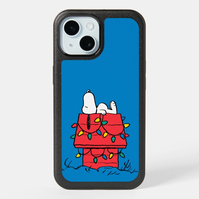 Peanuts | Snoopy's Dog House With Lights iPhone 15 Case (Back)
