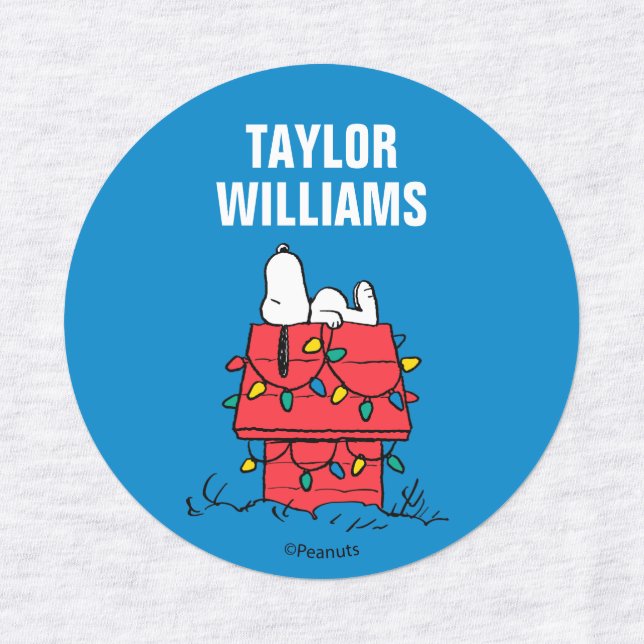 Peanuts | Snoopy's Dog House With Lights Kids' Labels (Design 1)