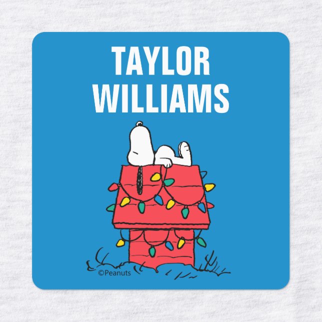 Peanuts | Snoopy's Dog House With Lights Kids' Labels (Design 1)