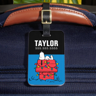 Peanuts Snoopy's Dog House With Lights Luggage Tag