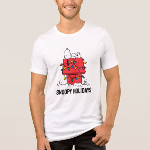 Peanuts Snoopy's Dog House With Lights Tri-Blend Shirt