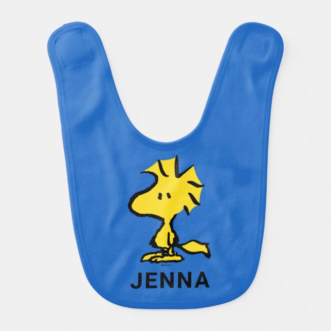 Peanuts | Snoopy's Friend Woodstock Baby Bib (Front)