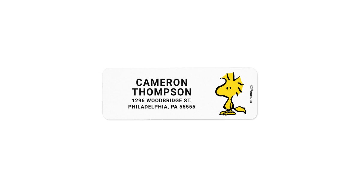 Peanuts Snoopy S Friend Woodstock Label Zazzle Com