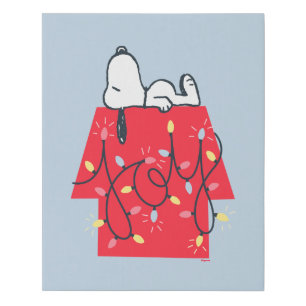 Peanuts Snoopy's Holiday Dreamer Faux Canvas Print