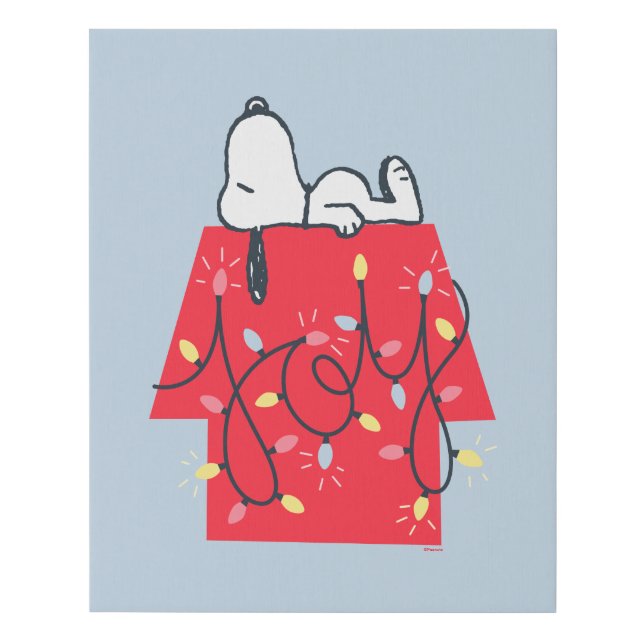Peanuts | Snoopy's Holiday Dreamer Faux Canvas Print (Front)