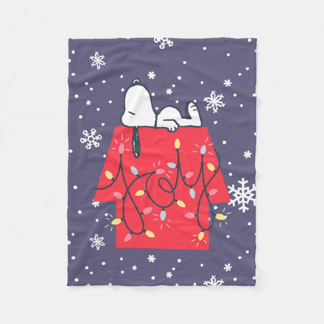 Peanuts | Snoopy's Holiday Dreamer Fleece Blanket (Front)