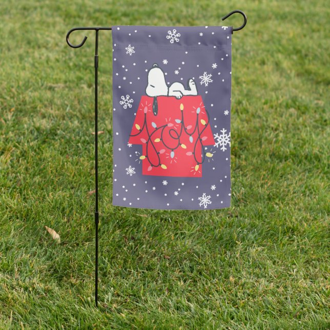 Peanuts | Snoopy's Holiday Dreamer Garden Flag (In SItu)