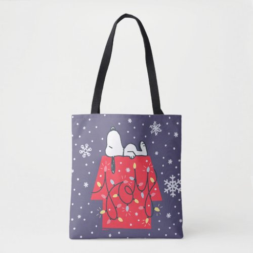 Peanuts  Snoopys Holiday Dreamer Tote Bag