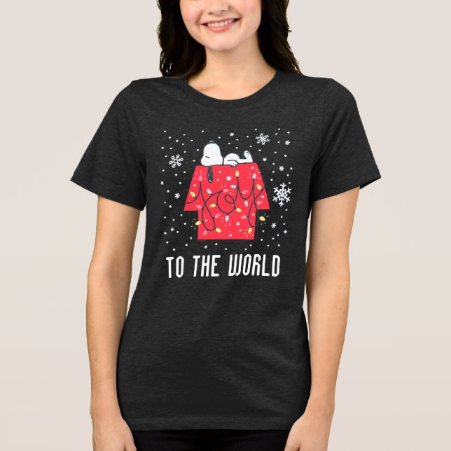 Peanuts | Snoopy's Holiday Dreamer Tri-Blend Shirt (Front)
