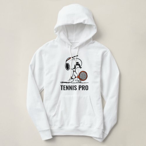 Peanuts  Snoopys Mustache Playing Tennis Hoodie