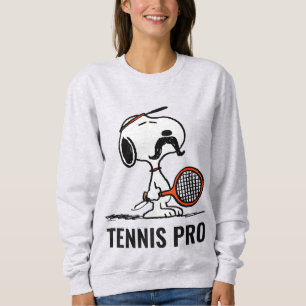 Peanuts Snoopy's Mustache Playing Tennis Sweatshirt